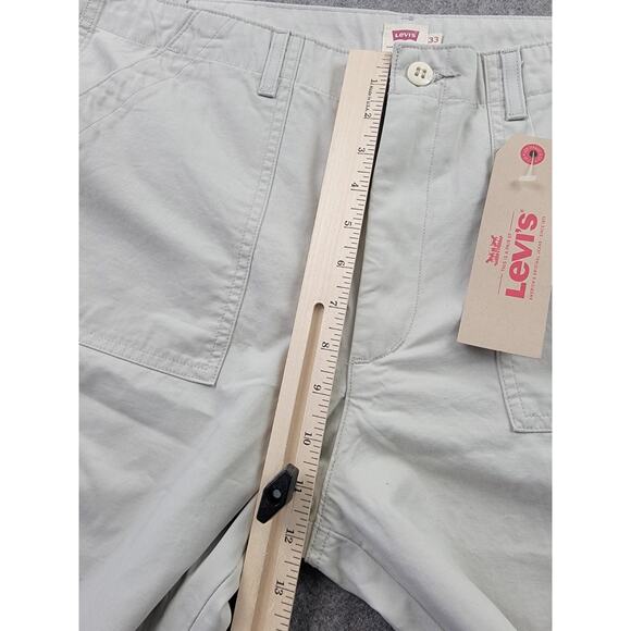 Levis Pants Womens 33 Tan Beige Straight Leg Casual Utility Chino NWT - Picture 15 of 16